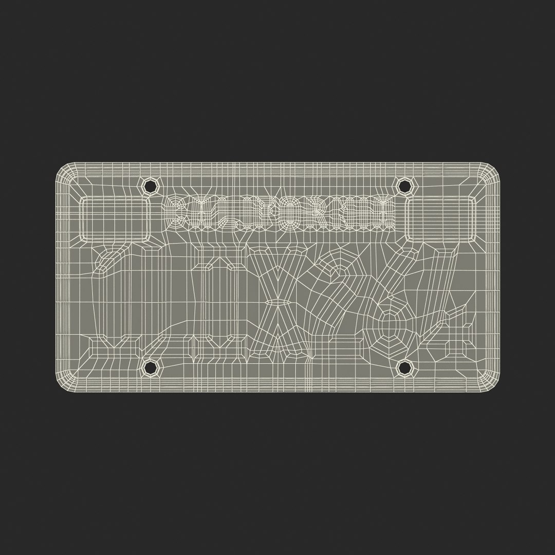3d License Plate California Model