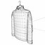 Abrigo marrón de Low Poly para hombre en una percha