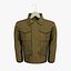 Abrigo marrón de Low Poly para hombre en una percha