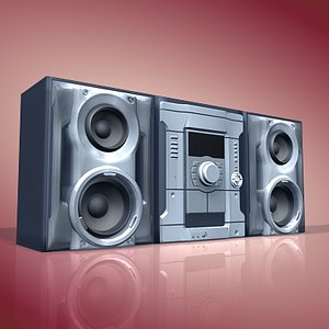 3d model stereo music set