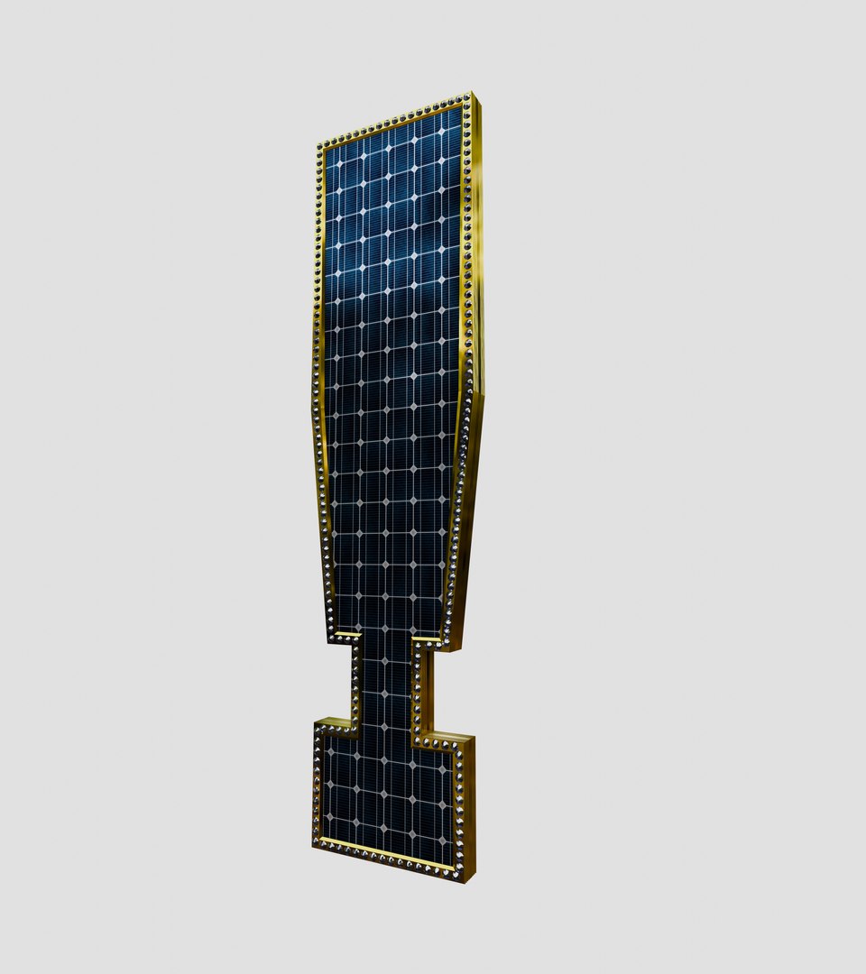 Solar Panel Exclamation Mark 3D Model - TurboSquid 2242449