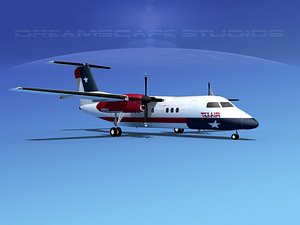 dhc-8-100 dash 8 3d model