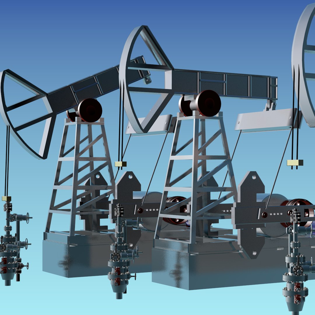 Rocking Machine Oil Pumpjack 3d Blend