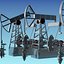 rocking machine oil pumpjack 3d blend