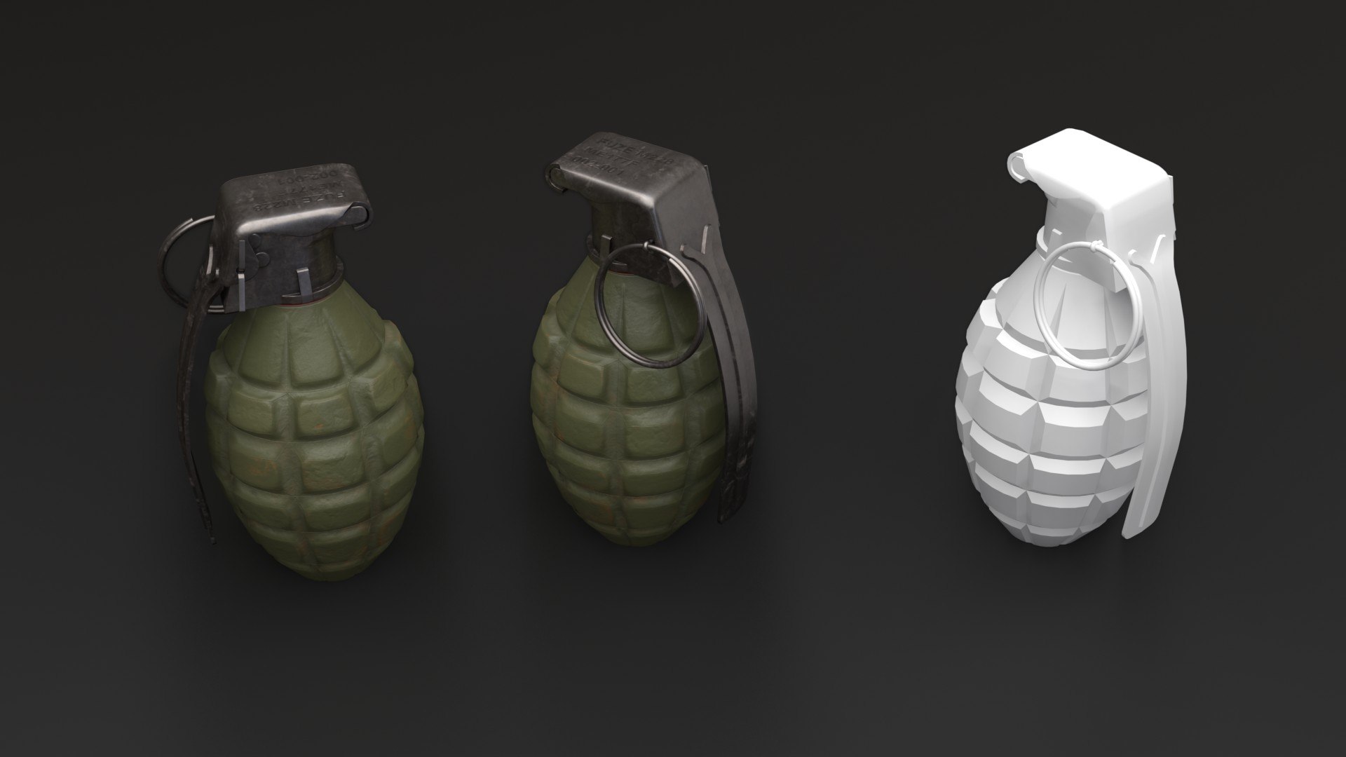 3D model Grenades Pack Game-Ready - TurboSquid 1815816