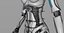 Futuristic scifi classic female robot