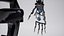 Futuristic scifi classic female robot