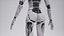 Futuristic scifi classic female robot