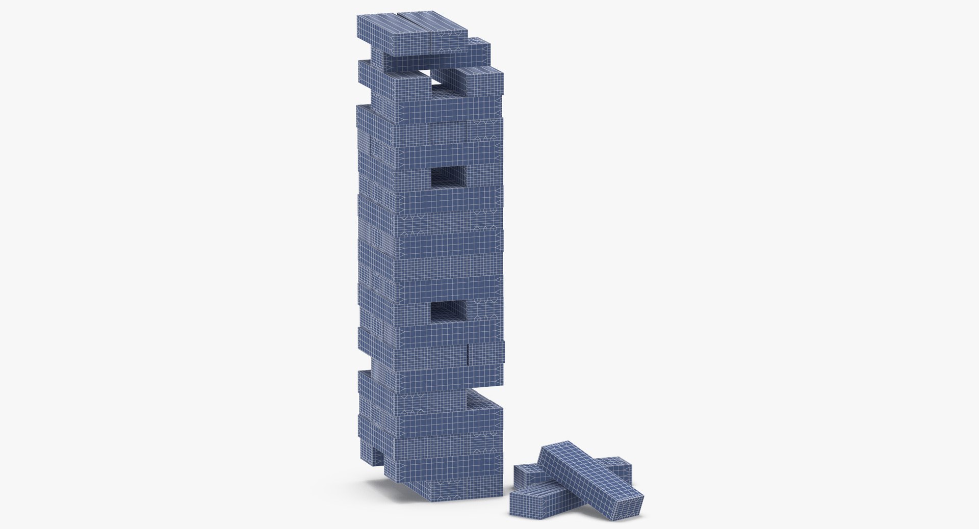 3D model jenga towers games https://p.turbosquid.com/ts-thumb/Jc/ih69pI/uWAkggaZ/jenga_01_wireframe_0001/jpg/1559316717/1920x1080/fit_q87/849150b424e7dfdf755bd18ba1cbd69936a97b47/jenga_01_wireframe_0001.jpg