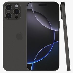 3D iPhone 16 Pro Max Black Titanium