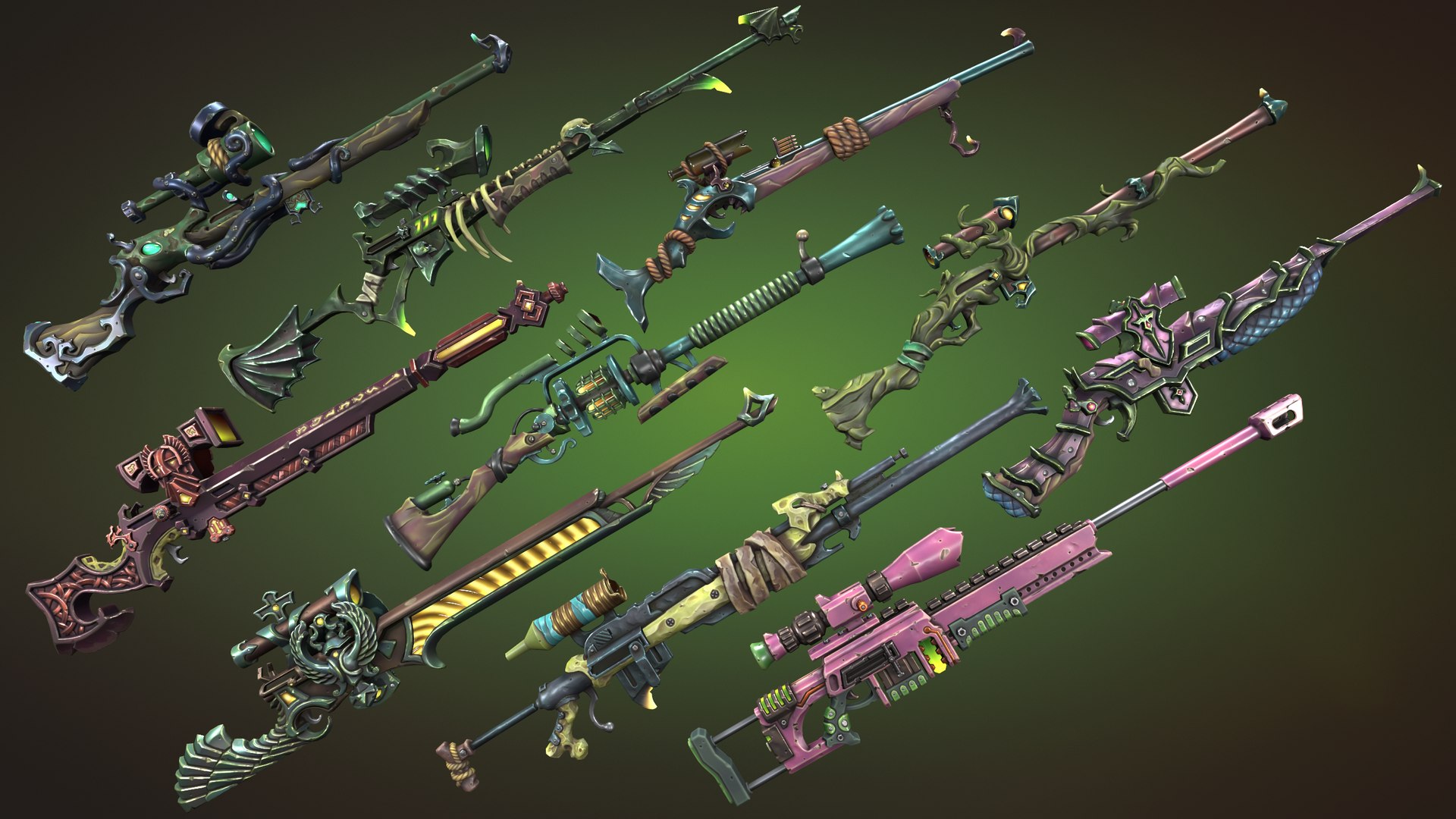 Fantasy Rifles Model - TurboSquid 2186707