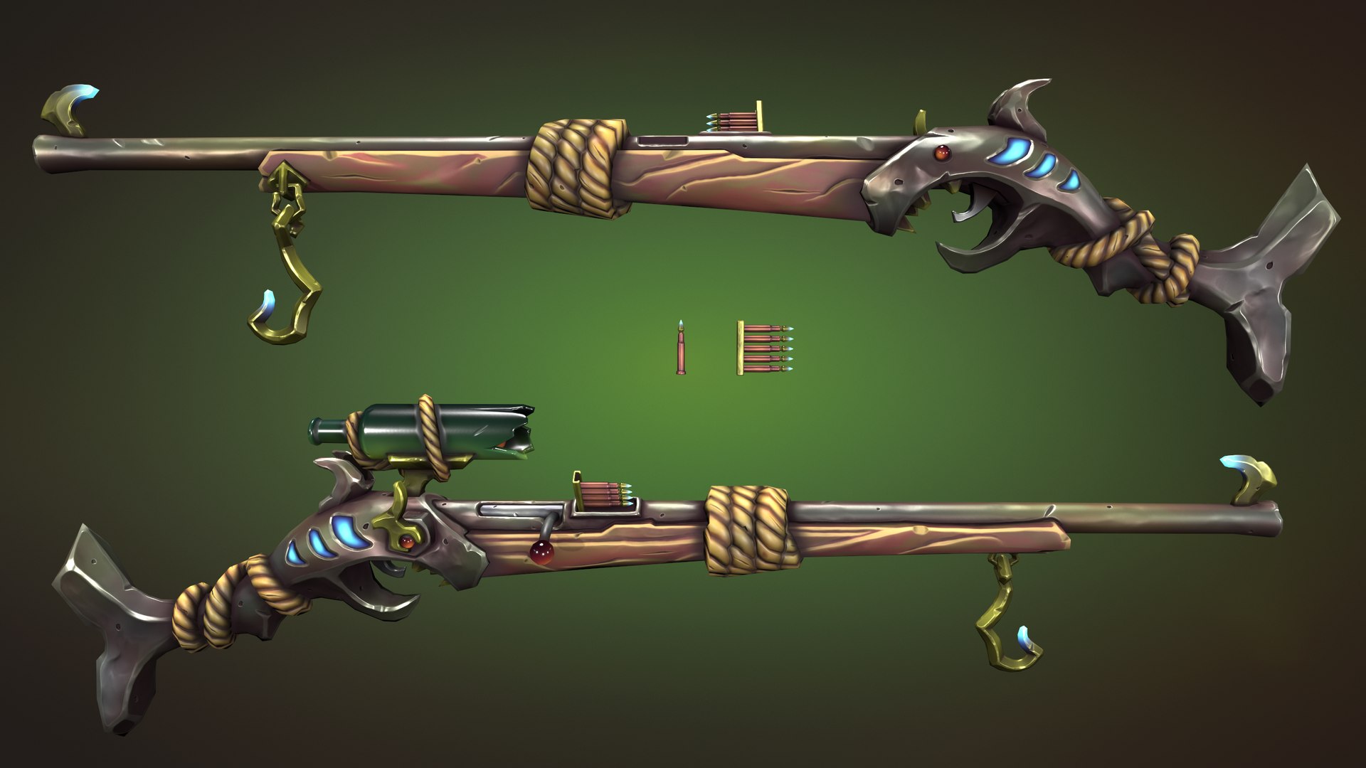 Fantasy Rifles Model - TurboSquid 2186707