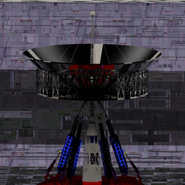 radar dish 3d model