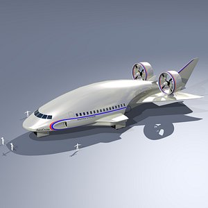 3D model airship shuttle
