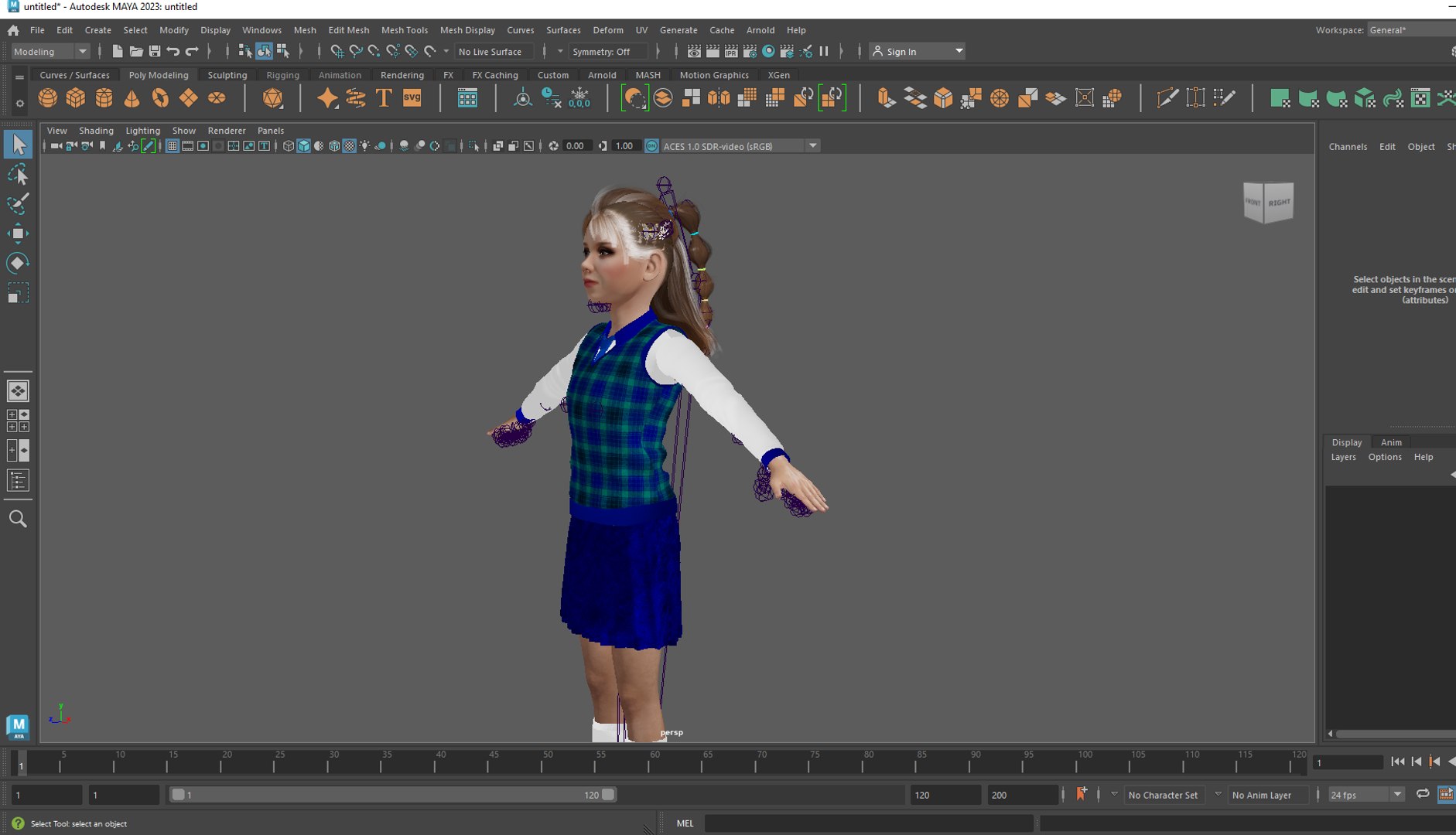 3D Model Realistic Rigged Little School Girl-Lima Character 3D Model ...