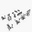 Bench, Rack & Barbell collection Technogym, full set 12 gym models