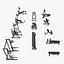 Bench, Rack & Barbell collection Technogym, full set 12 gym models