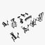Bench, Rack & Barbell collection Technogym, full set 12 gym models