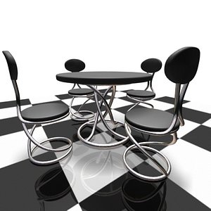 table chairs 3d model