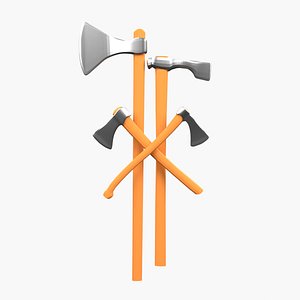 axes and tomahawk collection 3D model
