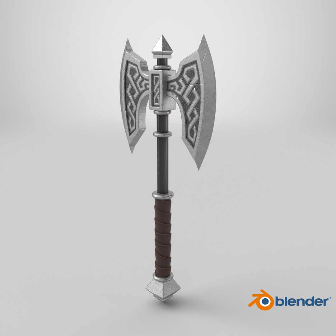 3D model Double Bladed Battle Steel Axe https://p.turbosquid.com/ts-thumb/Jd/2PmkF1/7N/stemcell_blender_cycles_render/png/1745398128/1920x1080/fit_q87/b7d16b3ebef3e0a6c4d4e70f1cde0c33478dc95f/stemcell_blender_cycles_render.jpg