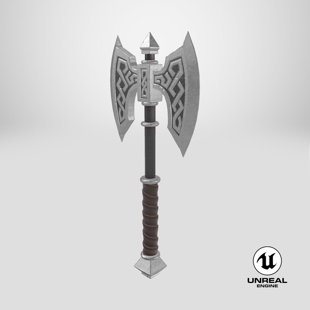 3D model Double Bladed Battle Steel Axe https://p.turbosquid.com/ts-thumb/Jd/2PmkF1/Hq/stemcell_unreal_render/png/1745398139/1920x1080/fit_q87/5051d8ad5ac77959ec23a0a0e349c14933e6cff2/stemcell_unreal_render.jpg
