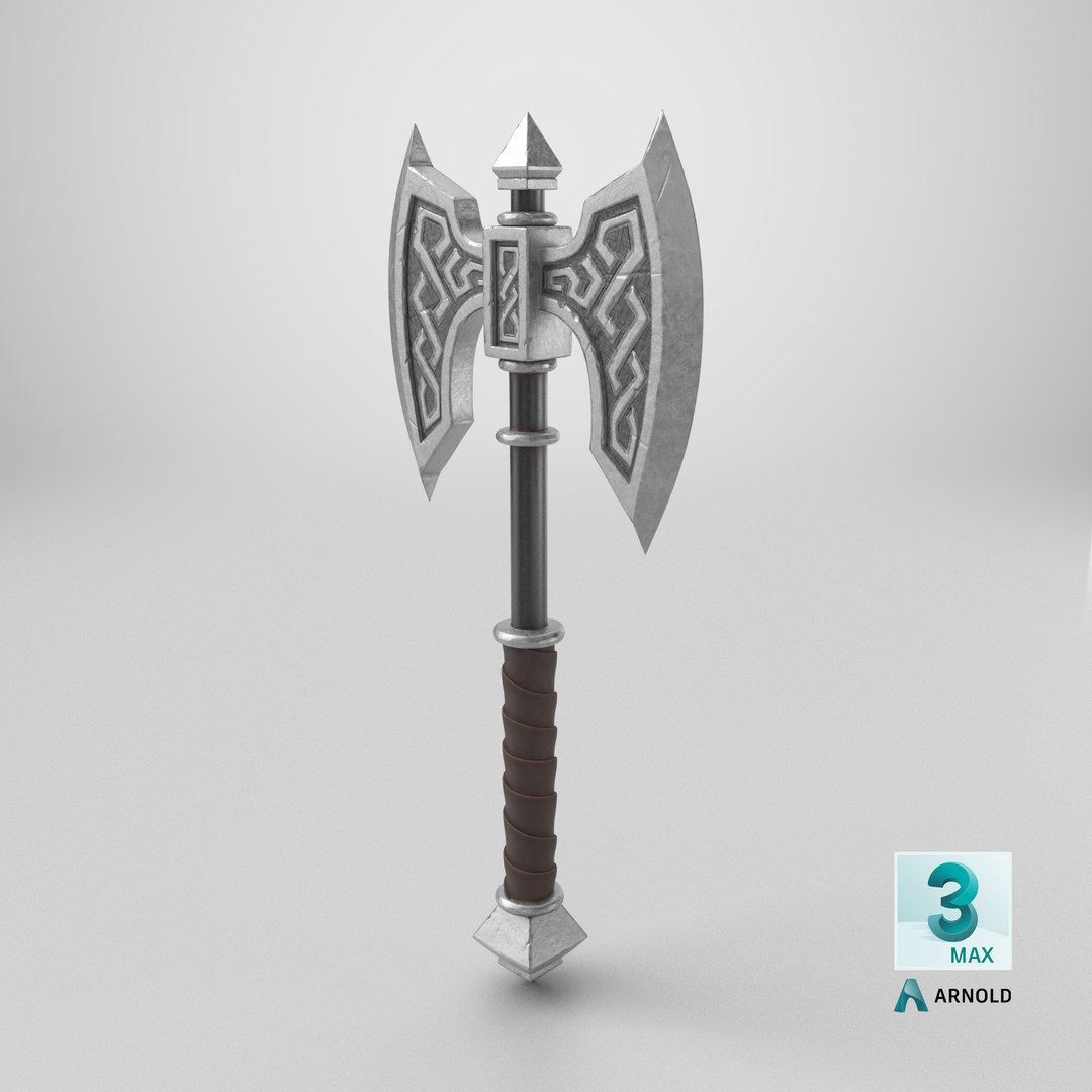 3D model Double Bladed Battle Steel Axe https://p.turbosquid.com/ts-thumb/Jd/2PmkF1/WT/stemcell_max_arnold_render/png/1745398138/1920x1080/fit_q87/5cba5b6cedc5ad65b7d10427029ee1441f602f02/stemcell_max_arnold_render.jpg