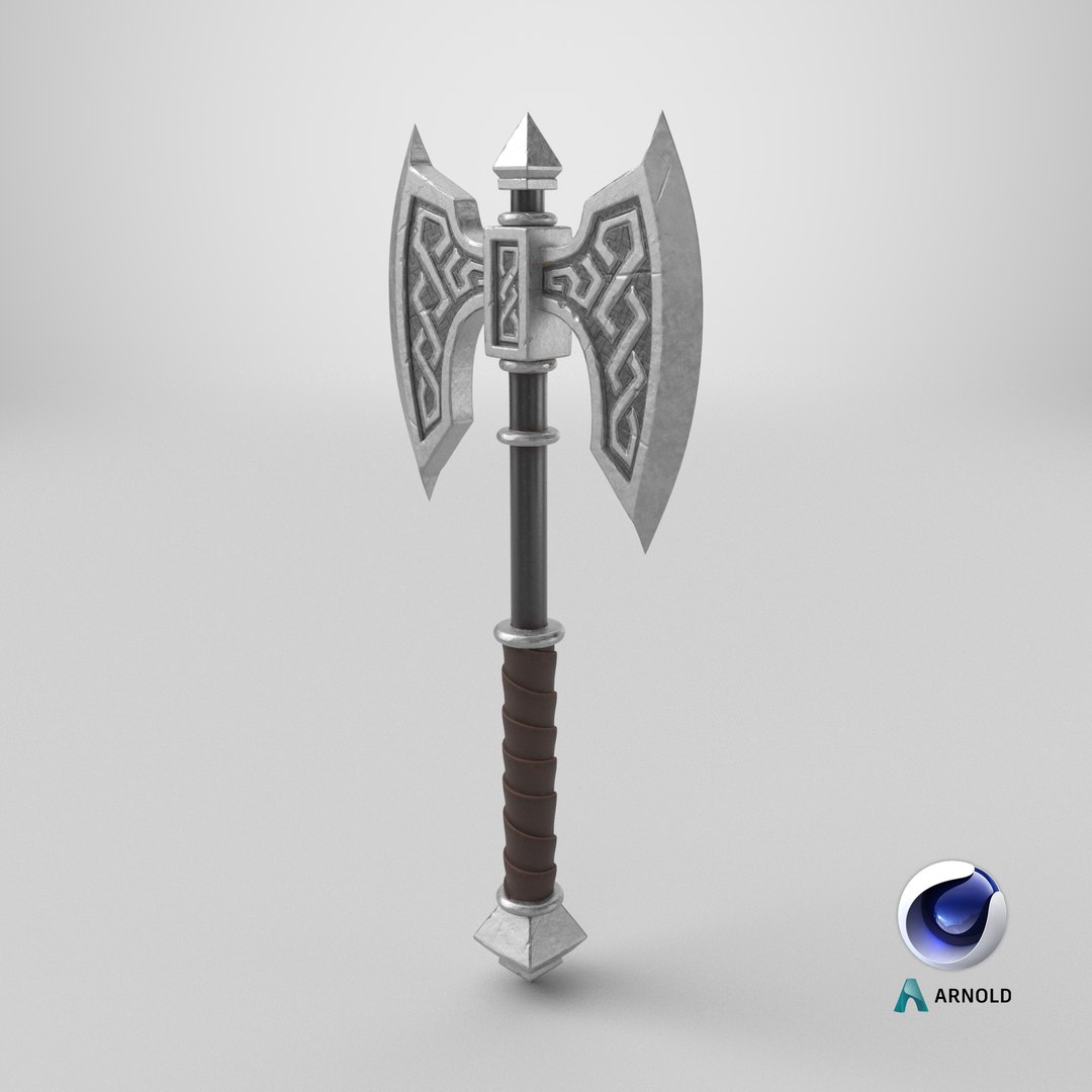 3D model Double Bladed Battle Steel Axe https://p.turbosquid.com/ts-thumb/Jd/2PmkF1/fV/stemcell_cinema_4d_arnold_render/png/1745398133/1920x1080/fit_q87/d795bc99d507ef773bec930cadad0ceaed8486e1/stemcell_cinema_4d_arnold_render.jpg