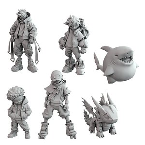 Cute and Cool Miniatures for Printing 3D model