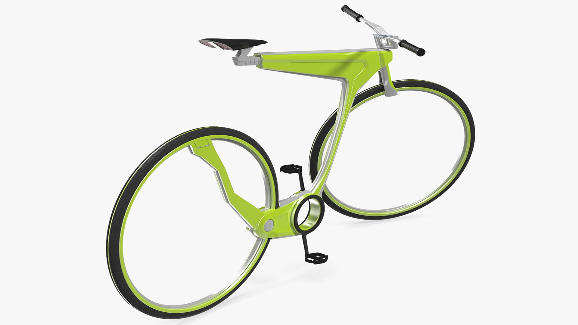 Futuristic Electric Bike Green Rigged for Maya 3D model preview