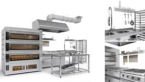 Industrial Kitchen Equipments 3D model