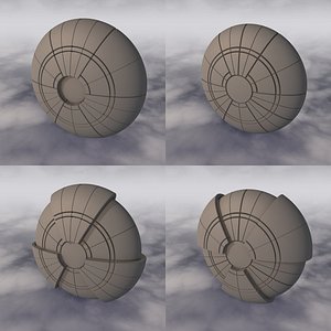 C4D Sci-Fi Spaceship A 002 Untextured