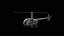 Hélicoptère Robinson R44 Peau noire PBR