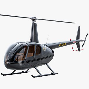 Helicopter Robinson R44 Black PBR
