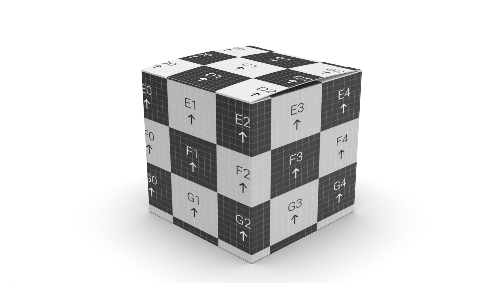 Packaging Box Cube 80x80x80mm DIE-CUT INCLUDE IN FILES 3D Model ...