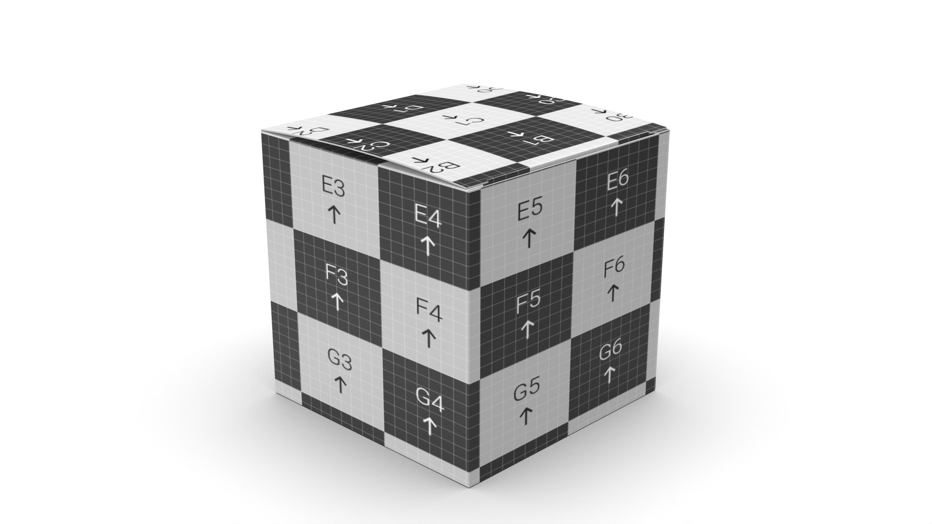 Packaging Box Cube 80x80x80mm DIE-CUT INCLUDE IN FILES 3D Model ...