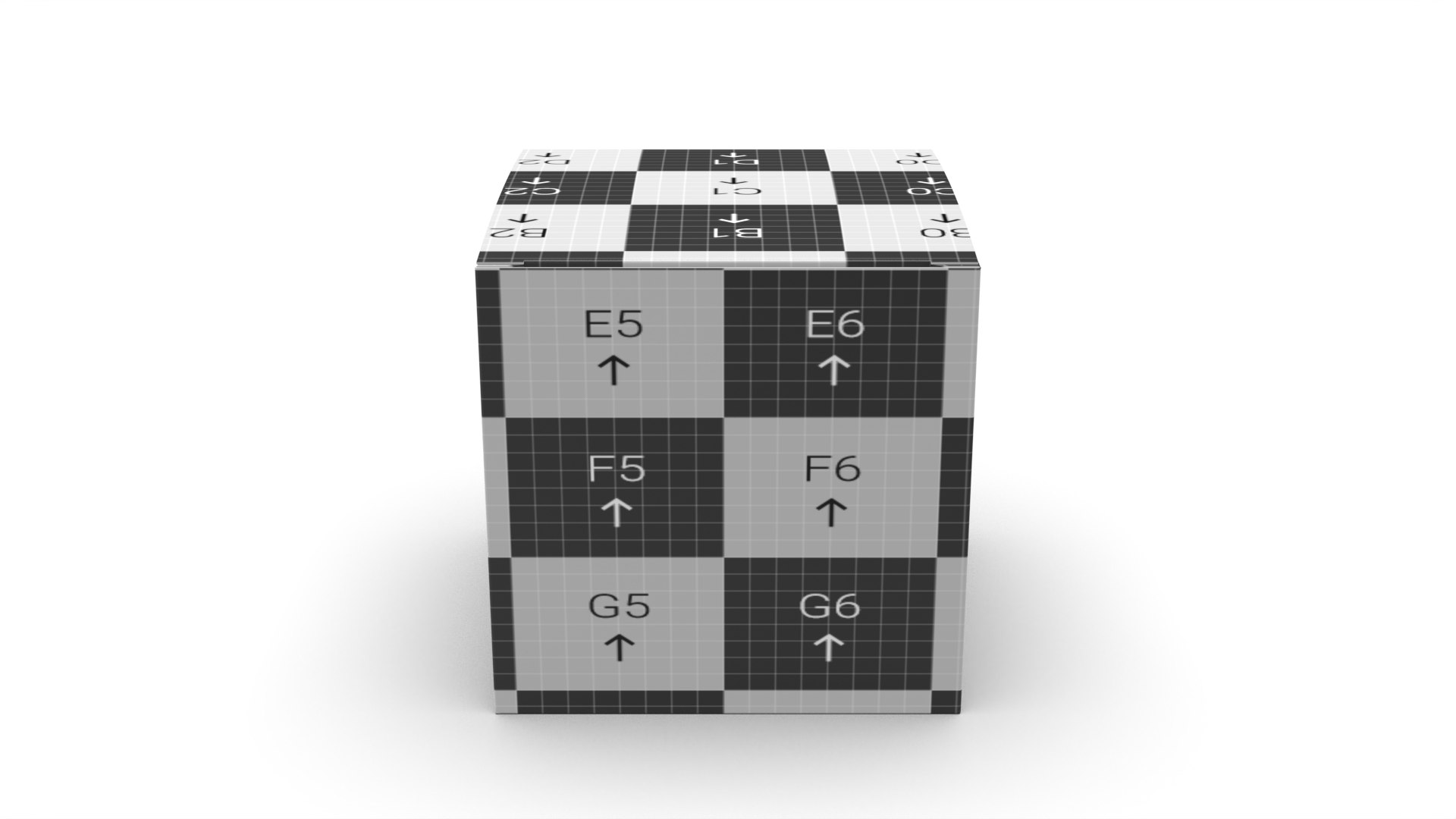 Packaging Box Cube 80x80x80mm DIE-CUT INCLUDE IN FILES 3D Model ...