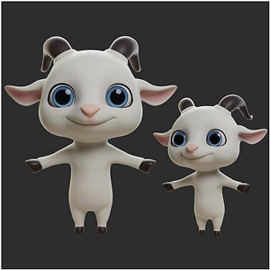 Cartoon Goat 3D model