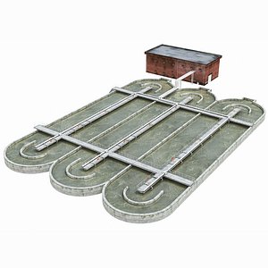 water treatment plant 3D model
