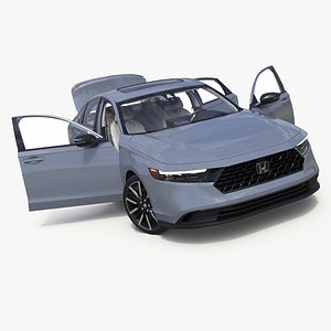 Gray Honda Accord 2025 Rigged 3D model