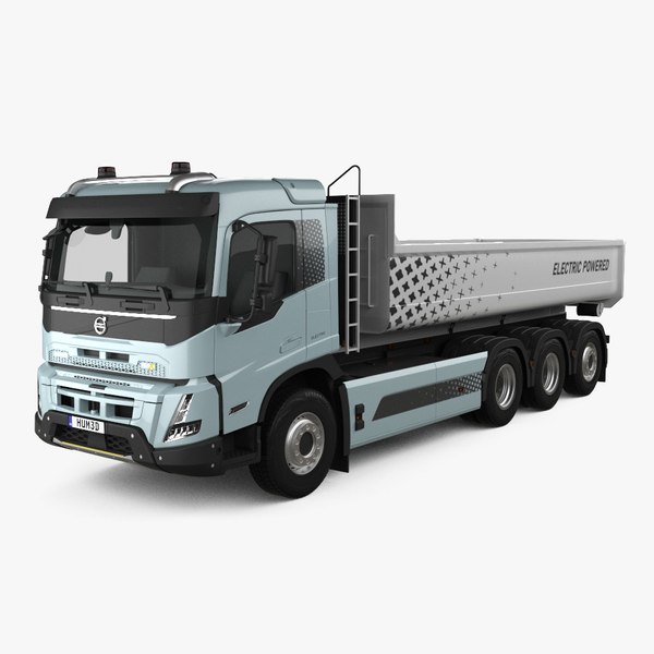 Volvo FMX Tridem Tipper Truck with HQ interior 2013 3D model