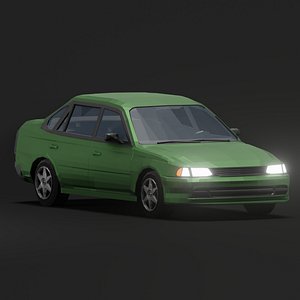 Generic Sedan Car Low Poly