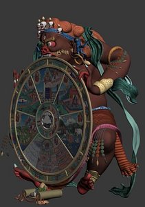 Tibetan Buddhism, six samsara, Yama 3D