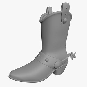 cowboy boot 3d max