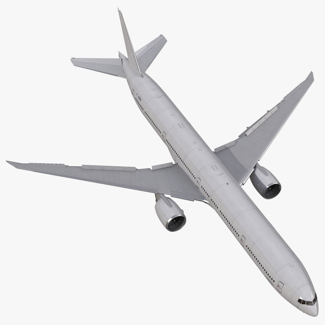 Boeing 777 9x Generic Rigged 3D model preview