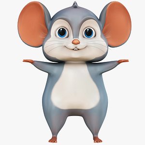 Cartoon Mouse Gray