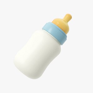 3D baby bottle icon