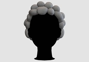 Roundy Barock Hairstyle 3D model