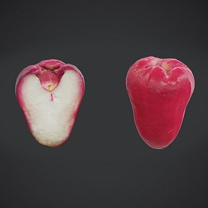 Fruit Wax Apple Low Poly 3D
