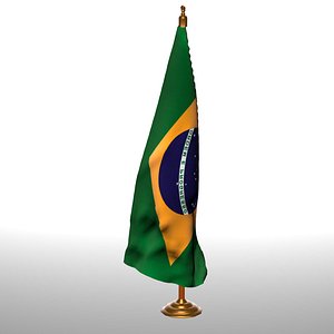 3D Brasil table flag t